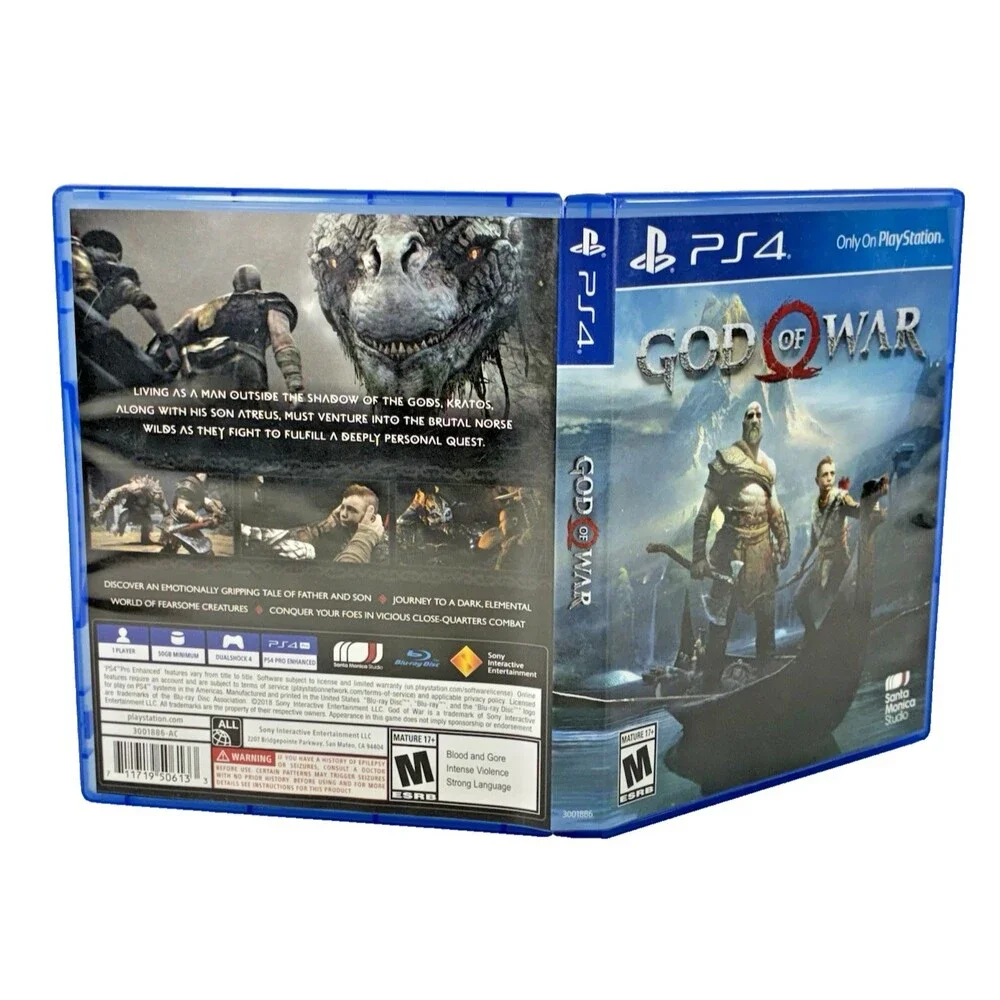 God of War Sony PlayStation 4 Santa Monica Studio 2018 with Insert Tested